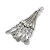 Tibetan Style Alloy Curb Chain Tassel Big Pendants FIND-K013-01AS-10-2