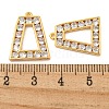 Brass Clear Cubic Zirconia Pendants KK-N254-33G-3