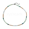 4mm Faceted Round Natural Mixed Gemstone Beaded Necklaces for Women NJEW-JN04987-4