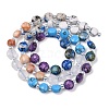 Dyed Natural White Jade & Red Netstone & Quartz Crystal & K2 Stone & Synthetic Turquoise Beads Strands G-Z135-B03-4
