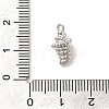 Marine Animal Theme Platinum  Brass Micro Pave Clear Cubic Zirconia Pendants KK-U031-01P-05-3