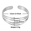 European and American Style Hollow 304 Stainless Steel Cuff Bangles for Women CB8874-1-1