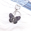 Butterfly Alloy Keychain PW-WG45160-01-1