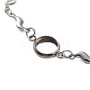 Tarnish Resistant 201 Stainless Steel Link Bracelet Settings Fit for Cabochons MAK-K023-01C-P-2