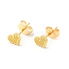 304 Stainless Steel Tiny Heart Stud Earrings with 316 Stainless Steel Pins for Women EJEW-J043-05G-1