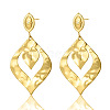304 Stainless Steel Rhinestone Stud Dangle Earrings WG70B51-01-5