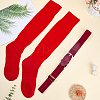 1 Pair Polycotton Solid Color Football Socks AJEW-CL0001-33B-4