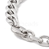 Non-Tarnish 304 Stainless Steel Curb & Cable Chains Bracelet for Men Women STAS-E001-04P-2