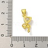 Rack Plating Brass Micro Pave Cubic Zirconia Pendants KK-C074-09G-3