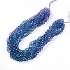 Baking Paint Transparent Glass Beads Strands DGLA-A035-T8mm-A07-2