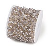 Glass & 304 Stainless Steel Beaded Chains SA-CBAD321-04A-2