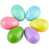 SUPERFINDINGS 6Pcs 6 Colors Blank Wood Simulation Eggs DIY-FH0005-09-1