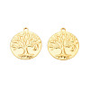 Ion Plating(IP) 201 Stainless Steel Pendants STAS-T063-186G-2