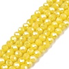 Electroplate Glass Beads Strands EGLA-A044-P4mm-B04-1