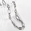 Non-Tarnish 304 Stainless Steel Figaro Chain Necklaces NJEW-O124-03P-4