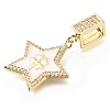 Brass Micro Pave Cubic Zirconia Pendants KK-S049-04G-B-2