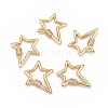 Brass Micro Pave Clear Cubic Zirconia Screw Carabiner Lock Charms X-ZIRC-L085-06G-1
