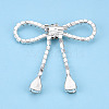 Crystal Rhinestone Bowknot Lapel Pin JEWB-T002-01S-2