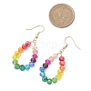 Teardrop Glass Dangle Earrings EJEW-JE06777-4