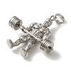 Non-Tarnish Hip Hop Fitness 316L Surgical Stainless Steel Pendants STAS-H194-01P-03-2