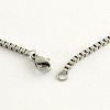 304 Stainless Steel Box Chain Necklaces NJEW-R223-02-3