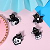 4Pcs 4 Style Halloween Cat Enamel Pin JEWB-SZ0001-98-3