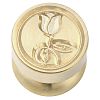 Golden Tone Round Wax Seal Brass Stamp Heads AJEW-M040-01G-C-2