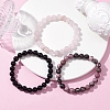 3Pcs 3 Styles Natural Mixed Gemstone Round Beaded Stretch Bracelets Set BJEW-JB10139-01-2