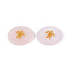 Natural Rose Quartz Cabochons G-T143-28M-1