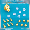 Unicraftale 30Pcs Half Round Brass Clip-on Earring Findings KK-UN0001-91G-5