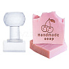 Clear Acrylic Soap Stamps with Big Handles DIY-WH0438-040-1