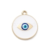 Evil Eye Style Alloy Enamel Pandants ENAM-K068-01G-02-1