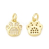 Rack Plating Brass Micro Pave Clear Cubic Zirconia Charms KK-C011-58G-1