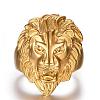 Fashion 316L Surgical Stainless Steel Lion Rings for Men RJEW-BB03952-12-1
