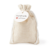 Burlap Packing Pouches Drawstring Bags ABAG-TA0001-14-3