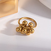 304 Stainless Steel Bead Finger Rings for Women QD5278-1-1