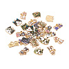 Boutigem 28Pcs 14 Style Printed Alloy Pendants FIND-BG0001-04-3