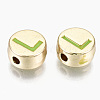 Alloy Enamel Beads X-ENAM-S122-029L-RS-2