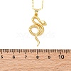 Brass Snake Pendant Cable Chain Necklaces for Women NJEW-S438-01A-G-5