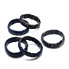 Natural Sodalite Rectangle Beaded Stretch Bracelet BJEW-E379-01A-1