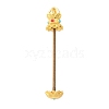 Lotus Shape Brass Screw Peg Bails KK-NH0008-06MG-1