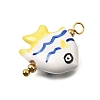 Ocean Themed Hand Painted Ceramic Porcelain Pendants PR-CBA0027-05G-07-2