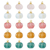 20Pcs 5 Colors Natural Green Aventurine & Topaz Jade & Rose Quartz PALLOY-FH00086-1