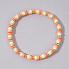 Bohemian Gradient Handmade Handmade Polymer Clay Heishi Beads Stretch Bracelets EQ3365-2-1