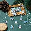 40Pcs 20 Styles Winter Theme Zinc Alloy Enamel Pendants ENAM-CJ0006-43-5