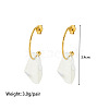 Stainless Steel Irregular Transparent Crystal Cubic Zirconia Dangle Stud Earrings DJ4094-1-3