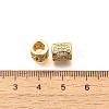 Rack Plating Column Brass Micro Pave Clear Cubic Zirconia Beads KK-Q040-11G-2