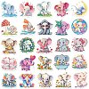 50Pcs Colorful Cute Elephant Cartoon Stickers PW-WGF8BEF-01-5