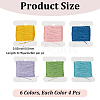 24Pcs 6 Colors Polyester Embroidery Threads DIY-CY0003-59-2