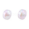 Rainbow Iridescent Plating Acrylic Beads OACR-N010-056-5